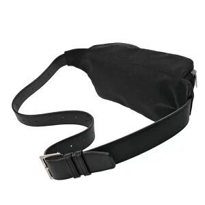 Saint Laurent Canvas Monogram Body Bag Leather Belt Black